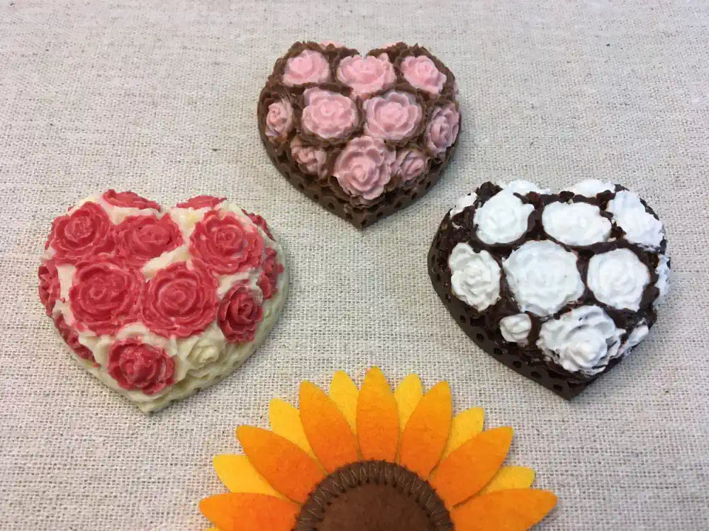 Roses Heart White Chocolate for Hot Chocolate