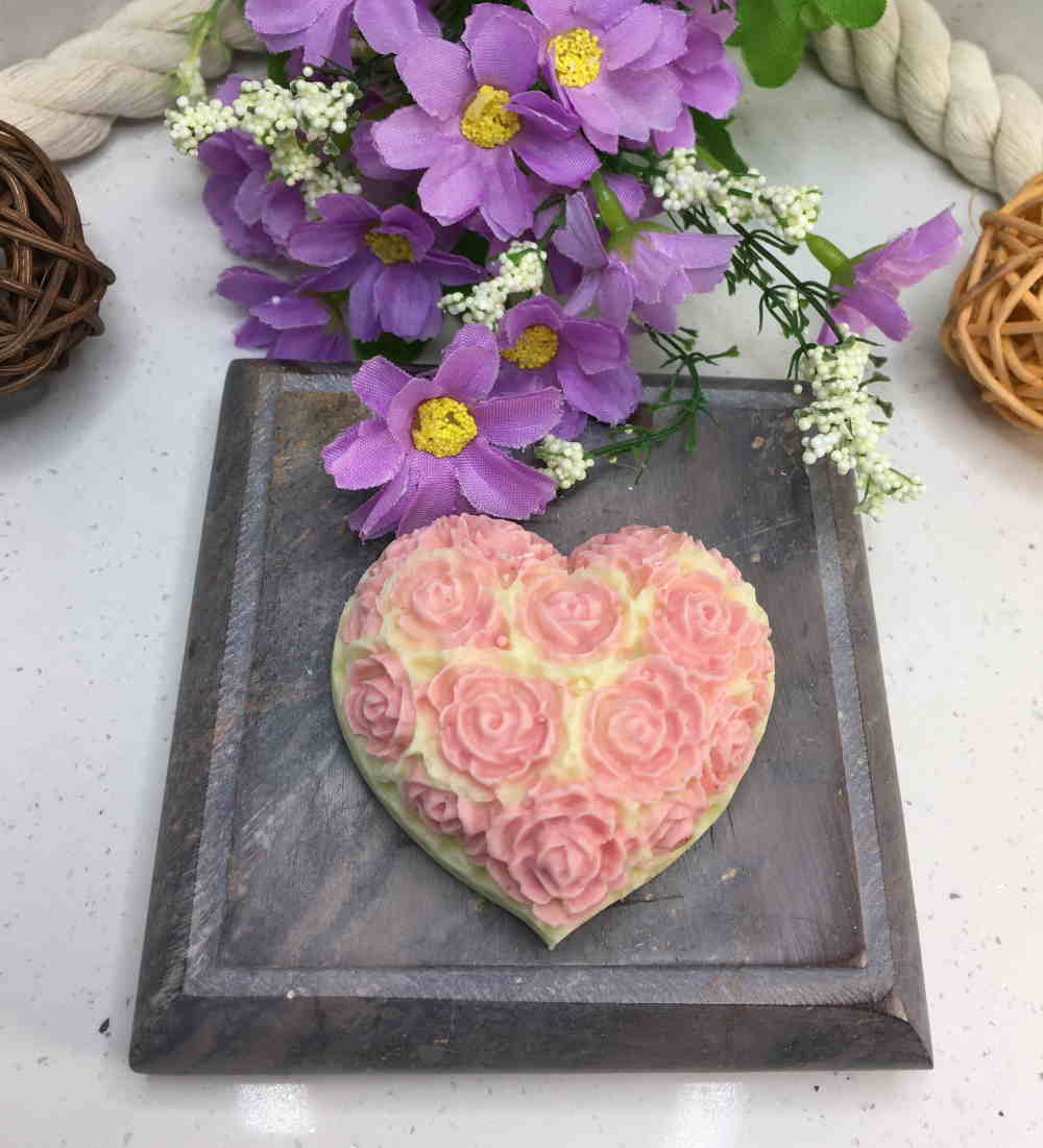 Roses Heart White Chocolate for Hot Chocolate